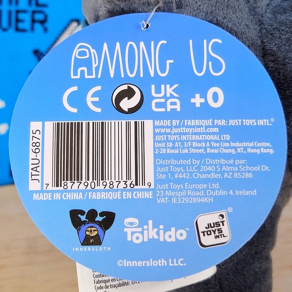 Among Us Black Crewmate 7" with Viking Hat Series 2 Video Game Toy Plush NWT - Picture 6 of 6